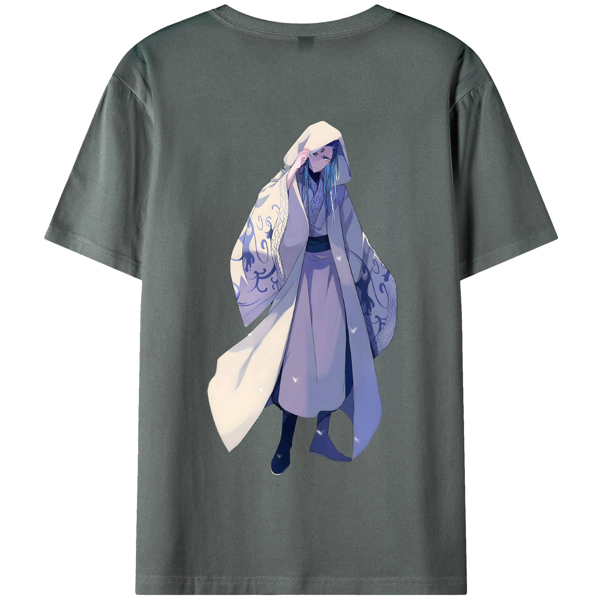 （画像用） Ne Zha 2 ナタ 魔童の大暴れ 綿100％半袖Tシャツ（背面プリント）